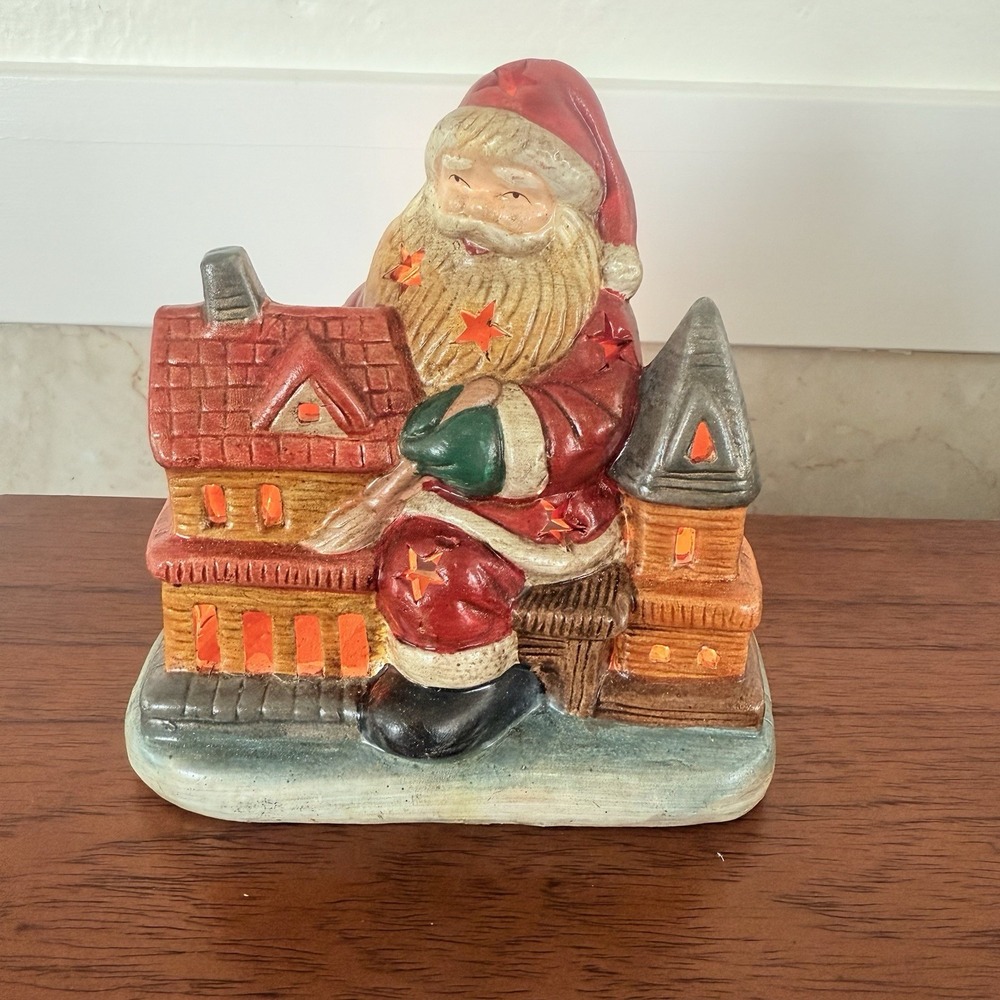 Santa Decoration Ceramic Vintage‎ Christmas Village
